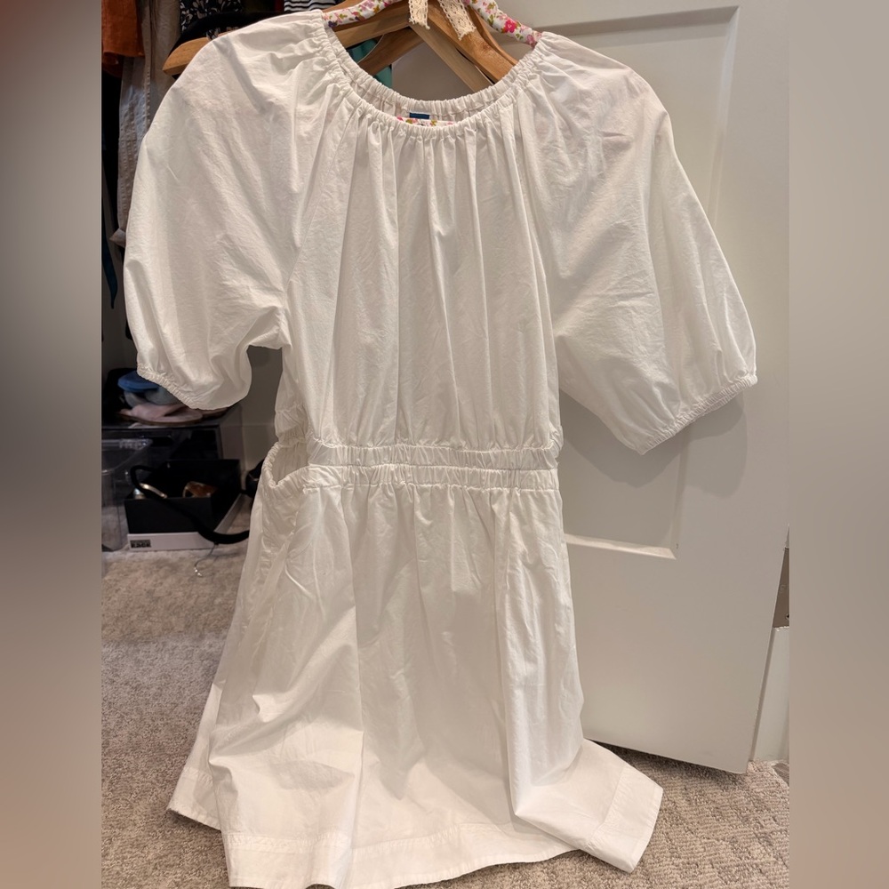 Old Navy White Puff Sleeve Dress